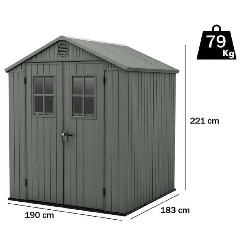 Casetta Darwin Evotech Verde 190x183x221 Cm