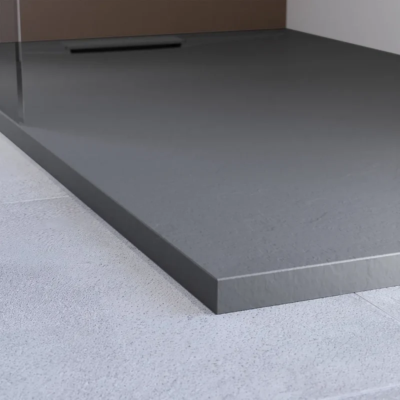 Piatto doccia 70x140 cm in marmoresina grigio effetto pietra | Paros