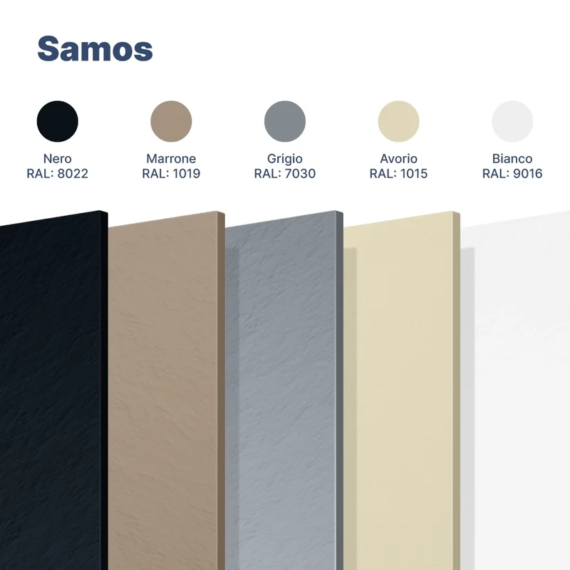 Piatto doccia 90x140 cm colore bianco effetto pietra | Samos