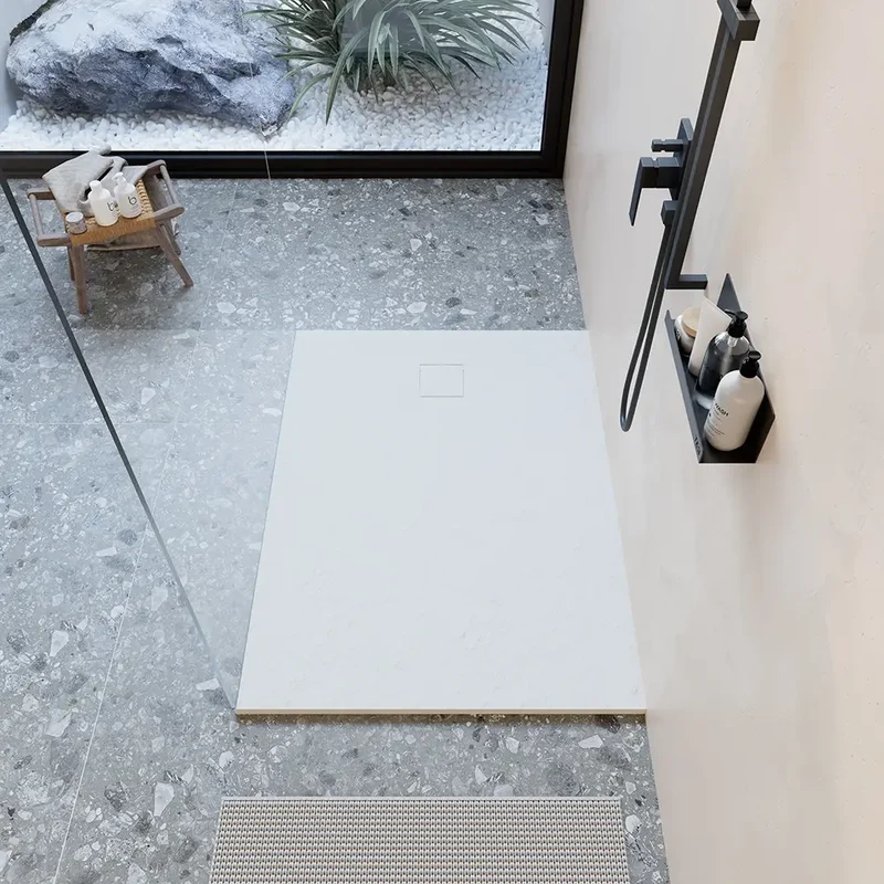 Piatto doccia 90x140 cm colore bianco effetto pietra | Samos