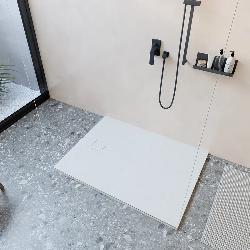 Piatto doccia 90x140 cm colore bianco effetto pietra | Samos