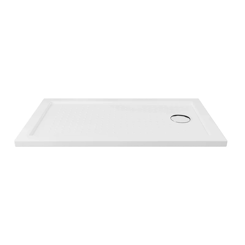 Piatto doccia 80x120 in acrilico bianco lucido design antiscivolo | Tikos