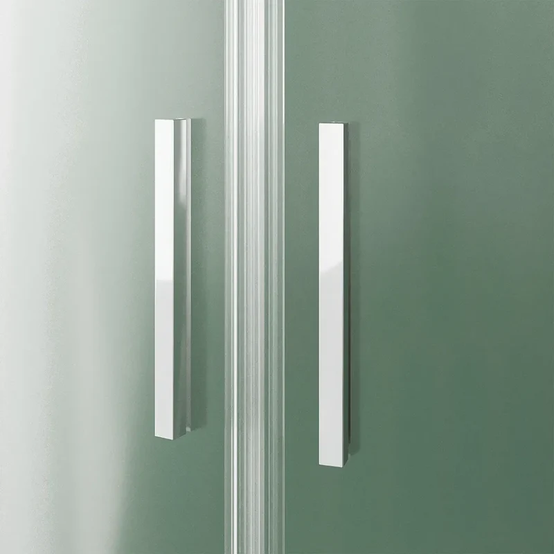 Box doccia semicircolare 70x90cm profili cromati slim vetro 6mm opaco h190 | Portofino
