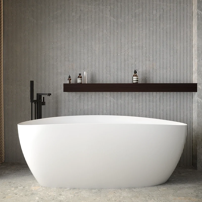 Vasca da bagno freestanding 170cm in acrilico bianco lucido | Caterina