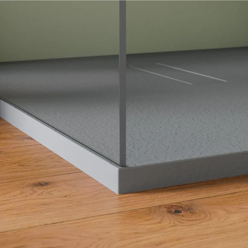 Piatto doccia 90x90 cm in marmoresina grigio effetto pietra | Merlera