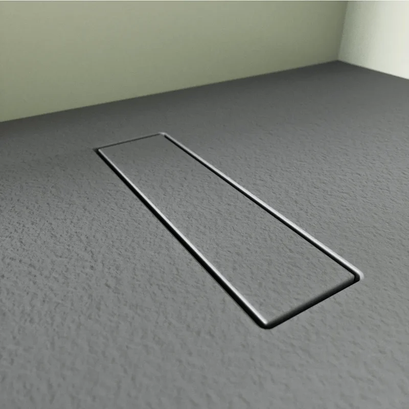 Piatto doccia 90x90 cm in marmoresina grigio effetto pietra | Merlera