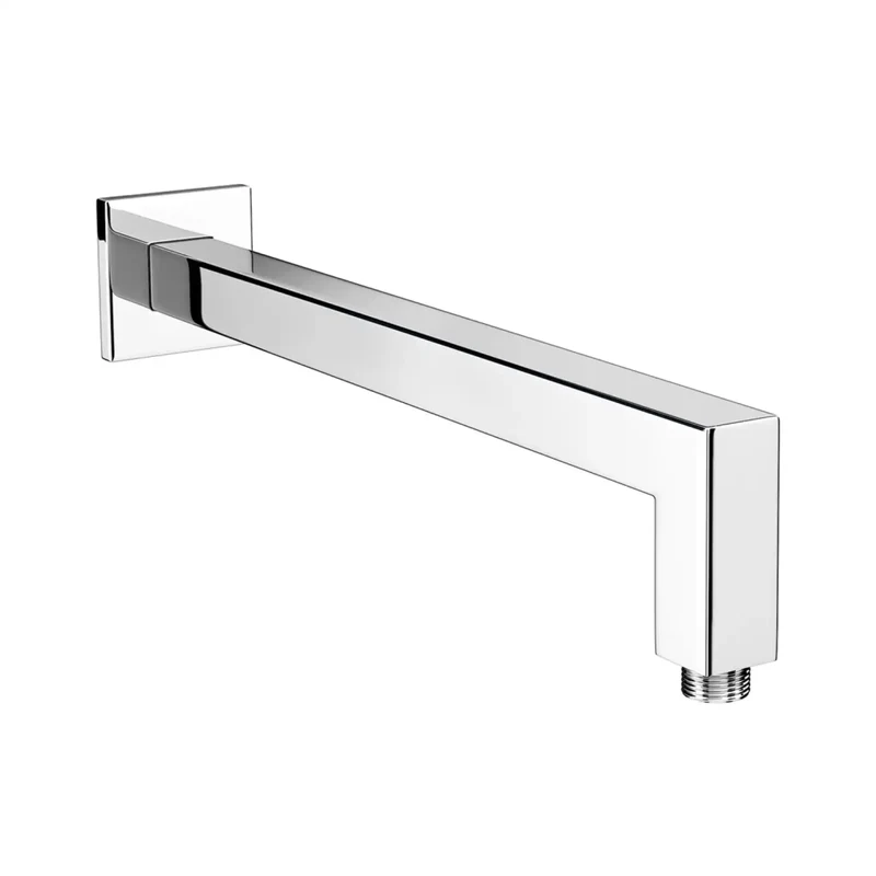 Set doccia squadrato cromato - Miscelatore incasso 2 vie, braccio 40cm, soffione slim 30x30cm e doccino