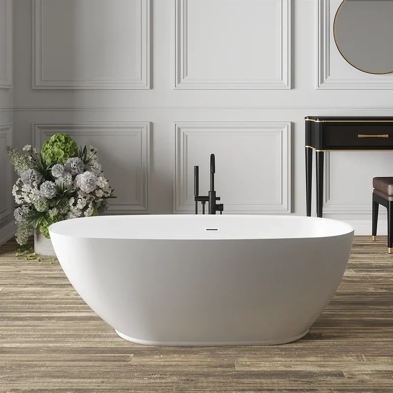 Vasca da bagno freestanding 170cm in acrilico bianco lucido | Thyra