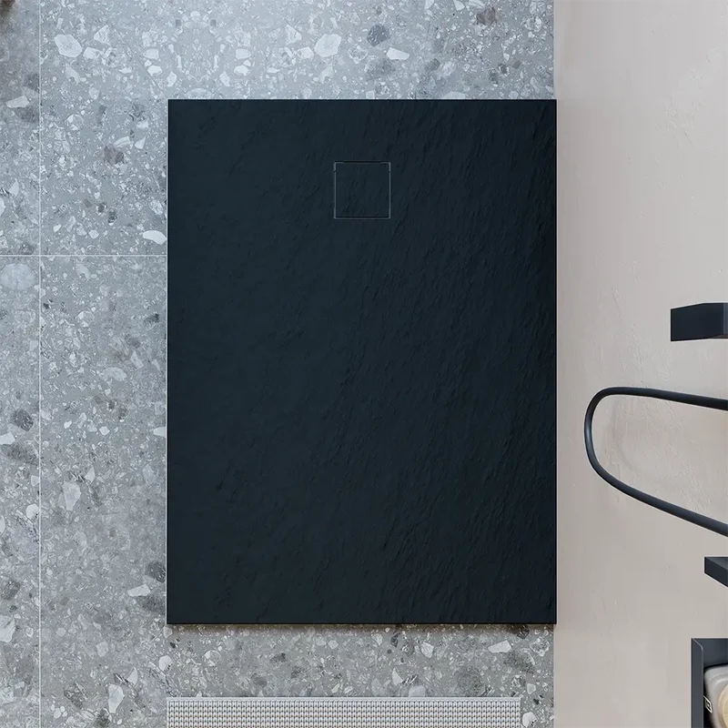Piatto doccia 80x110 cm colore nero effetto pietra | Samos