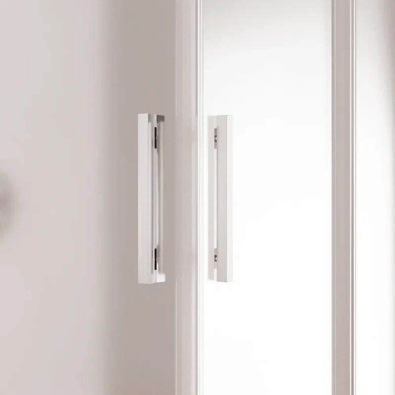Box doccia angolare 80x120cm con profili cromati slim vetro 6mm opaco h190 | Portofino