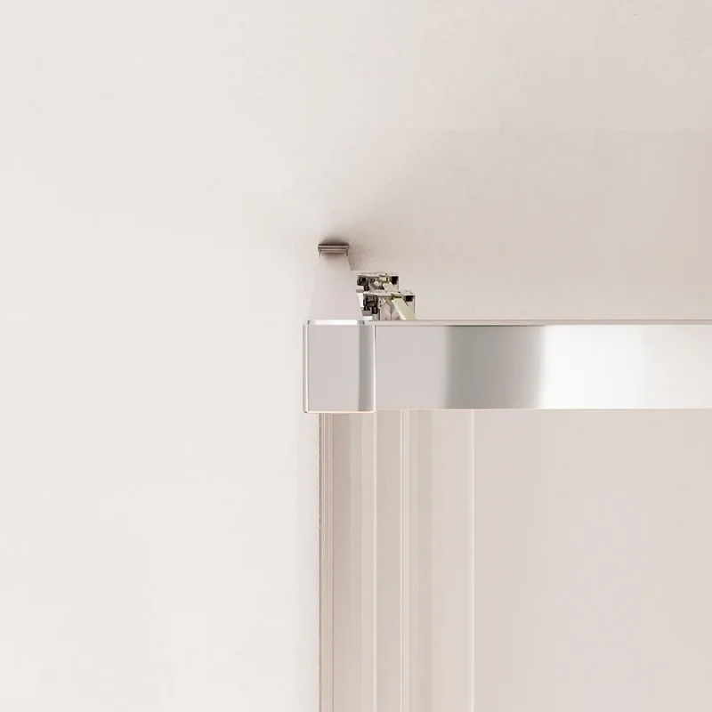 Box doccia angolare 80x120cm con profili cromati slim vetro 6mm opaco h190 | Portofino