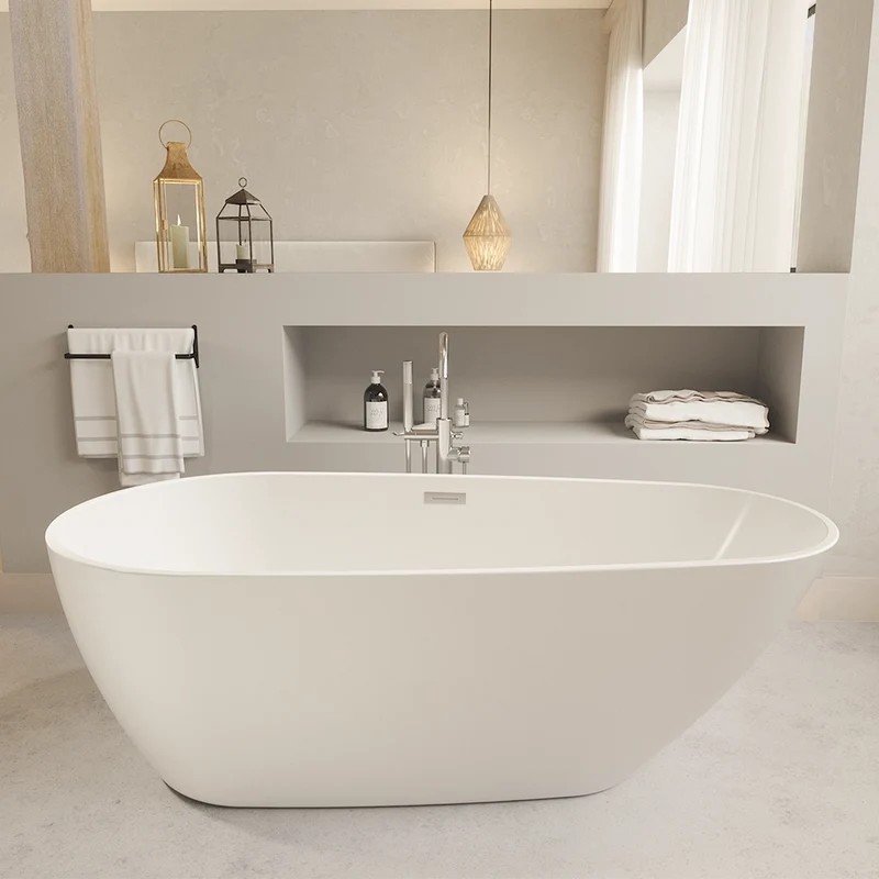 Vasca da bagno freestanding 170cm in acrilico bianco lucido | Era