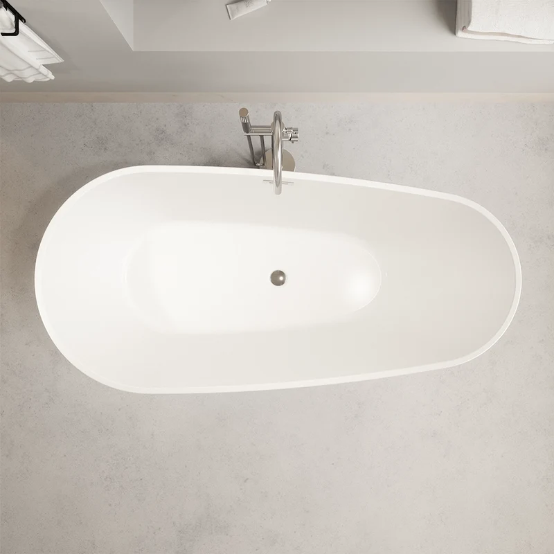 Vasca da bagno freestanding 170cm in acrilico bianco lucido | Era