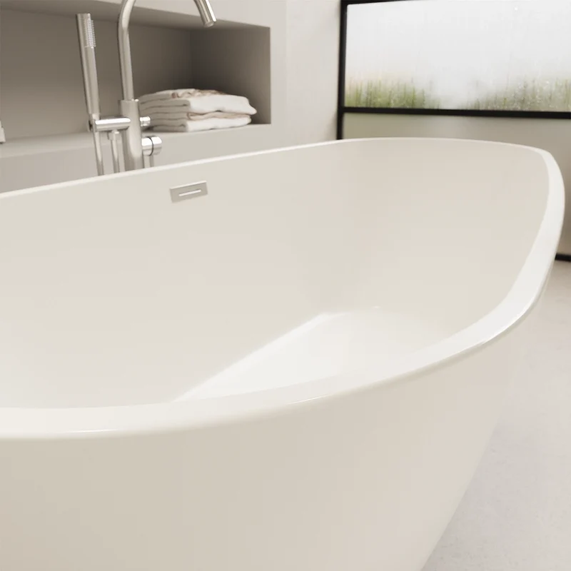 Vasca da bagno freestanding 170cm in acrilico bianco lucido | Era