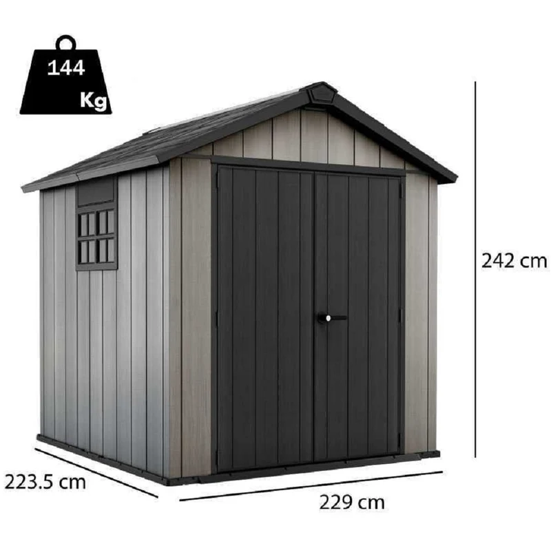 Casetta Oakland Duotech Grigia 229x223x242 Cm