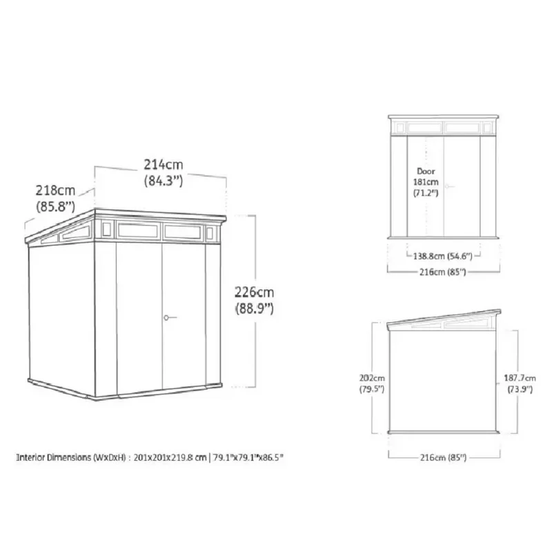 Casetta Signature Pent Noce 214x218x226 Cm