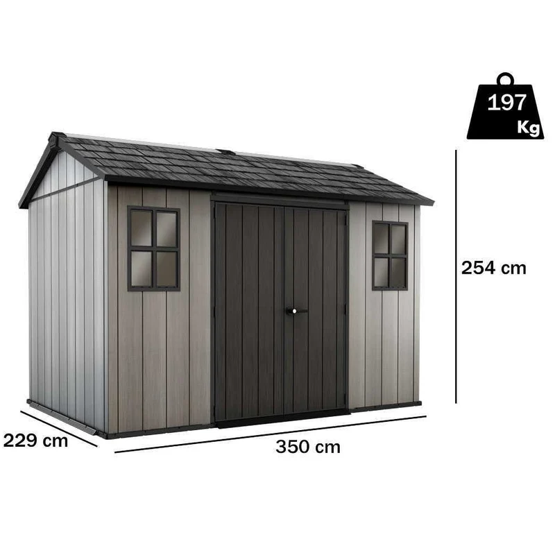 Casetta Oakland Duotech Grigia 350x229x254 Cm