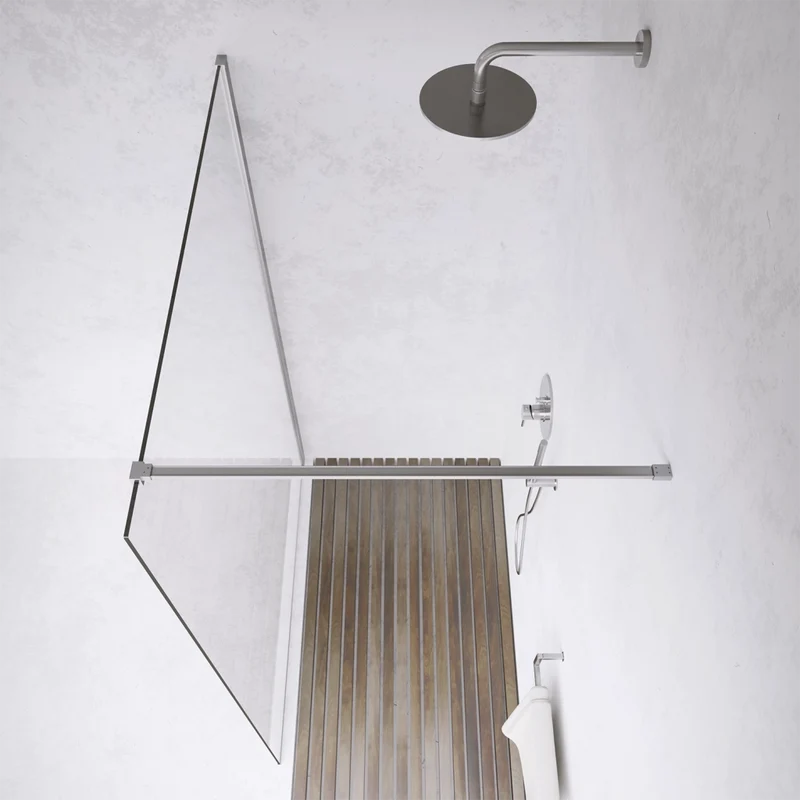 Parete doccia walk-in 140 cm 8mm trasparente anticalcare h200 | Lazaros