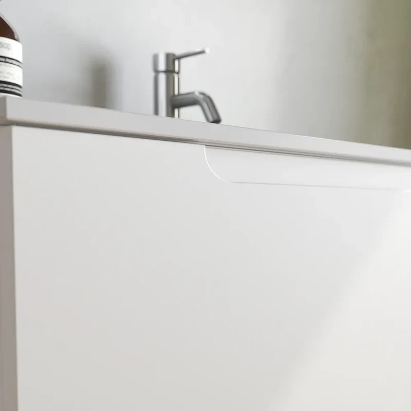 Mobile bagno sospeso 70 cm un cassetto bianco opaco con lavabo | Ardenne
