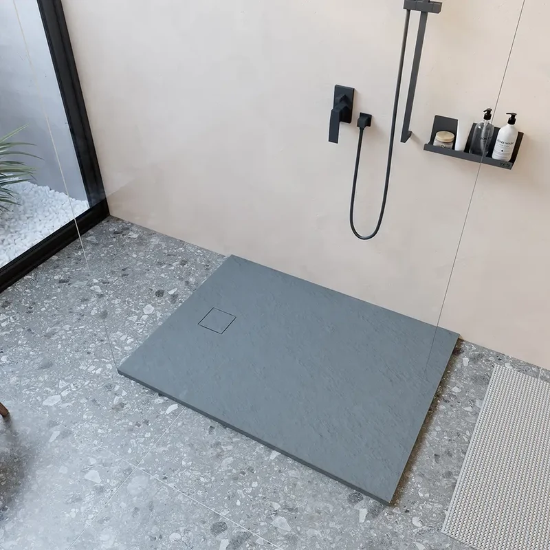 Piatto doccia 70x100 cm colore grigio effetto pietra | Samos