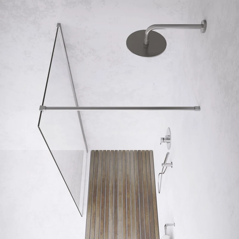 Parete doccia walk-in 100 cm 8mm trasparente anticalcare h200 | Lazaros