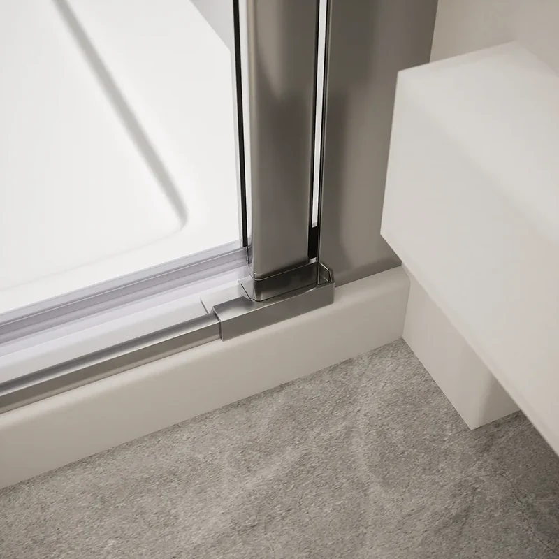 Box doccia angolare 90x90cm doppio battente profili cromati e vetro da 8mm trasparente h195 | Fiji