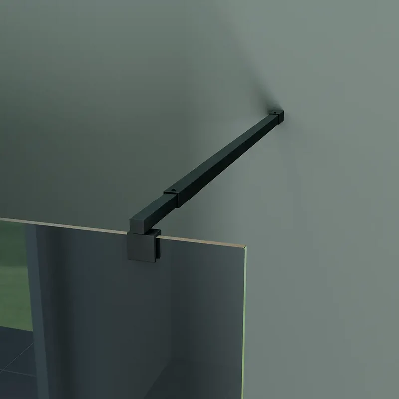 Doccia walk-in 100 cm vetro 8mm anticalcare fumé h200 profili neri | Keros