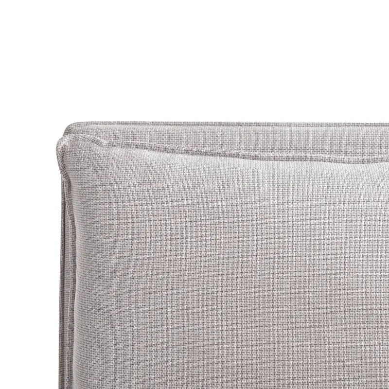 Letto matrimoniale ad acqua tessuto grigio chiaro 160 x 200 cm camera da letto moderna