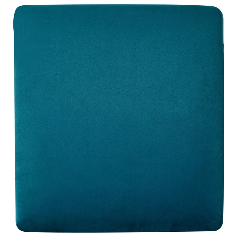 Divano in velluto verde acqua a 3 posti con rifiniture in borchie e cuscini trapuntati con bottoni Braccioli arrotondati Stile glamour