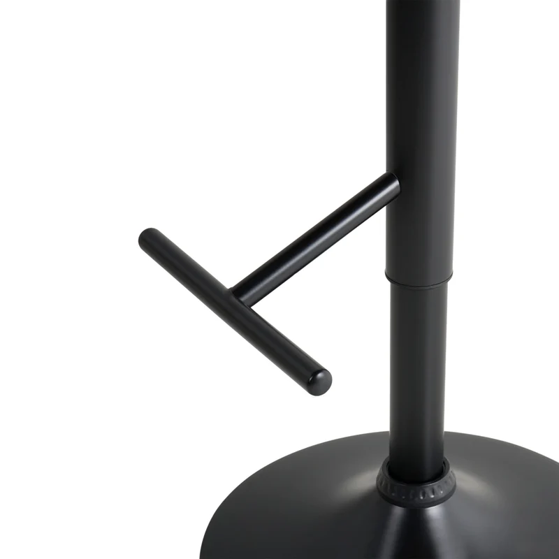 Set di 2 sgabelli da bar in ecopelle beige e nero Girevole Alzata a Gas Regolabile in Altezza Moderno