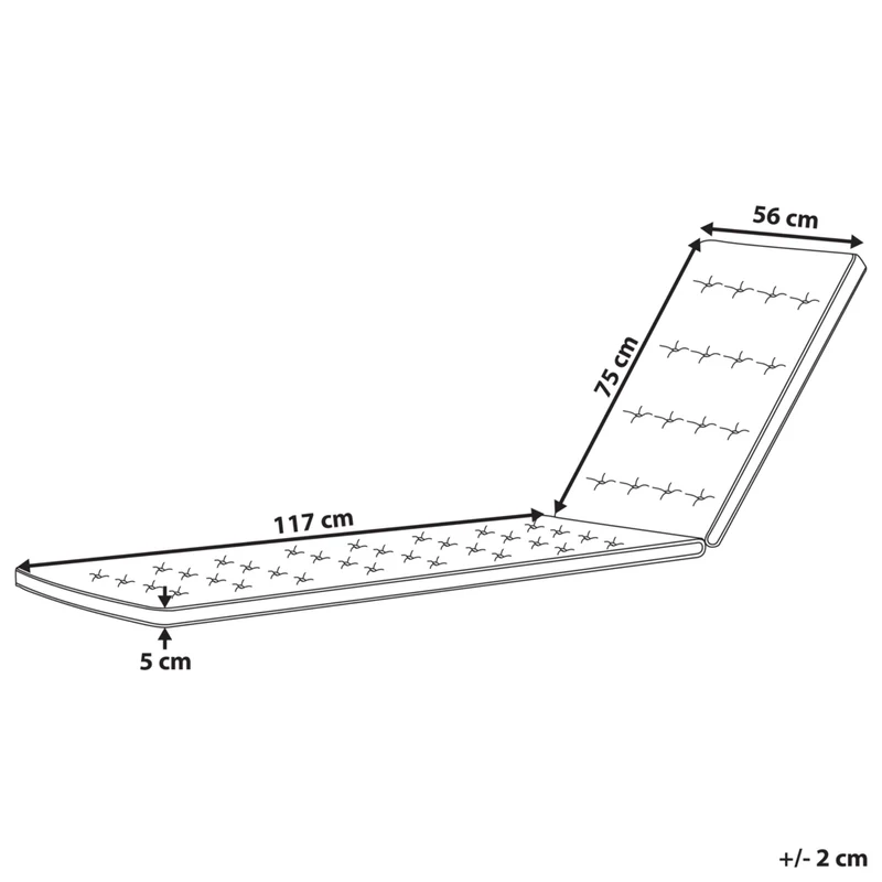 Cuscino per lettino prendisole con poggiatesta per lettino solare Resistente ai raggi UV grigio chiaro esterno bordo piscina