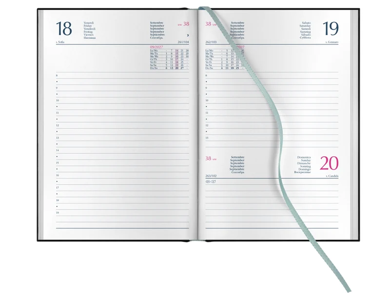 Agenda 2027 Egadi 11x16,5cm giornaliera sabato e domenica abbinati azzurro