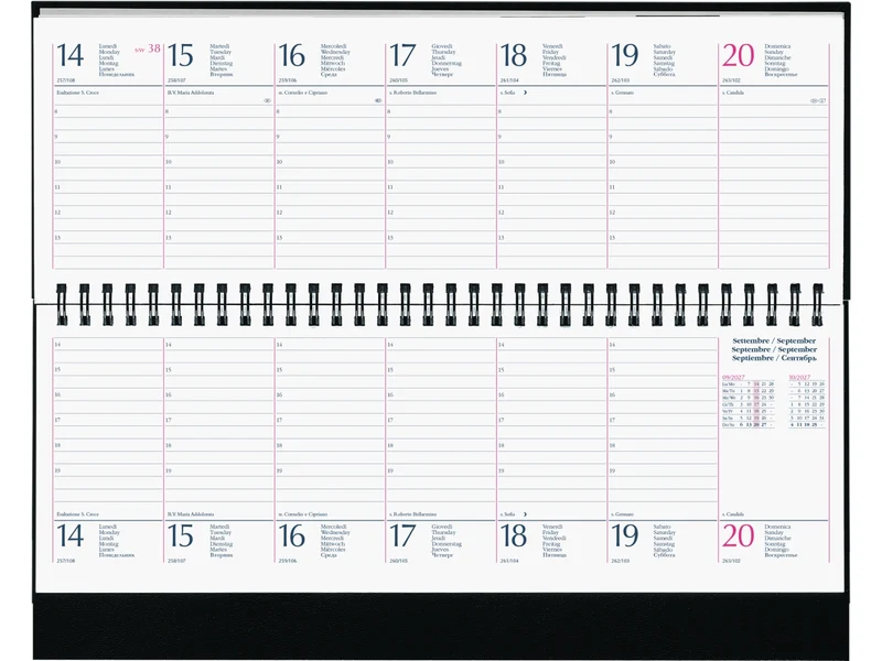 Agenda 2027 Caribe 29,8x10,5cm settimanale orizzontale verde