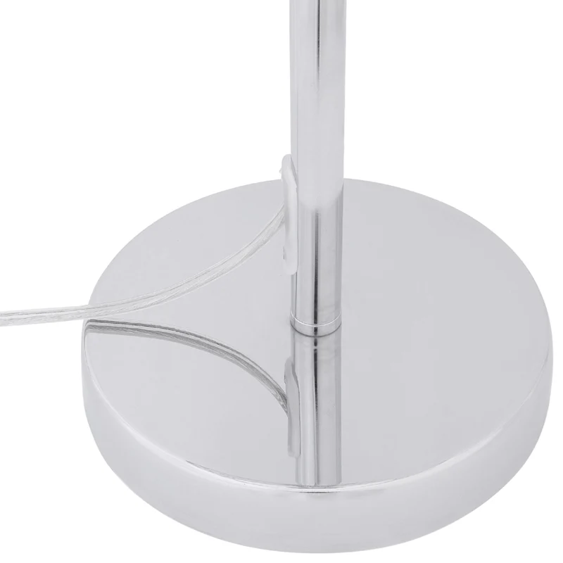 Lampada da tavolo traforata metallo color argento e cristallo 53 cm
