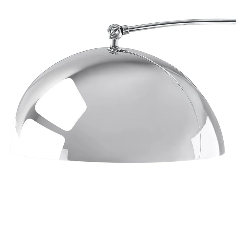 Lampada da Terra Metallo argentato 188 cm Arco base cromata Moderna