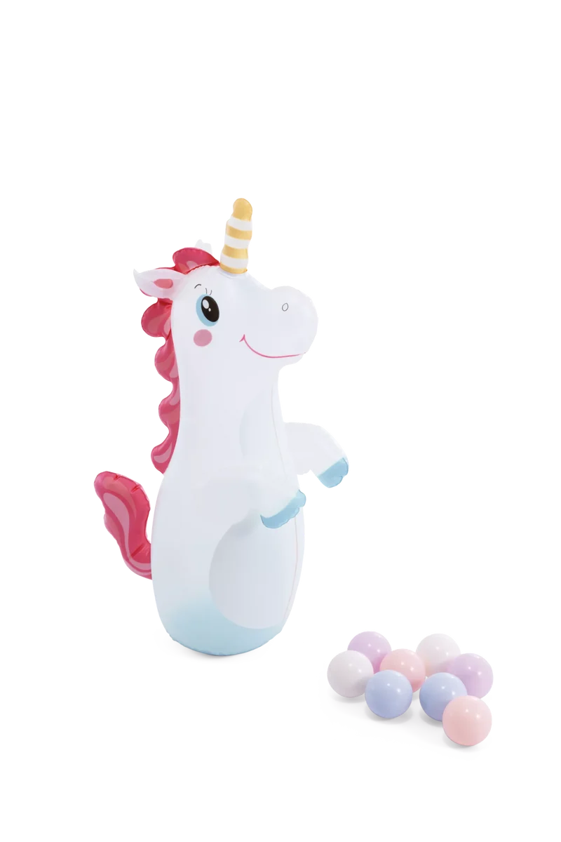 Piscina gonfiabile Play Center Castello Unicorno 198x178x127 cm arcobaleno INTEX
