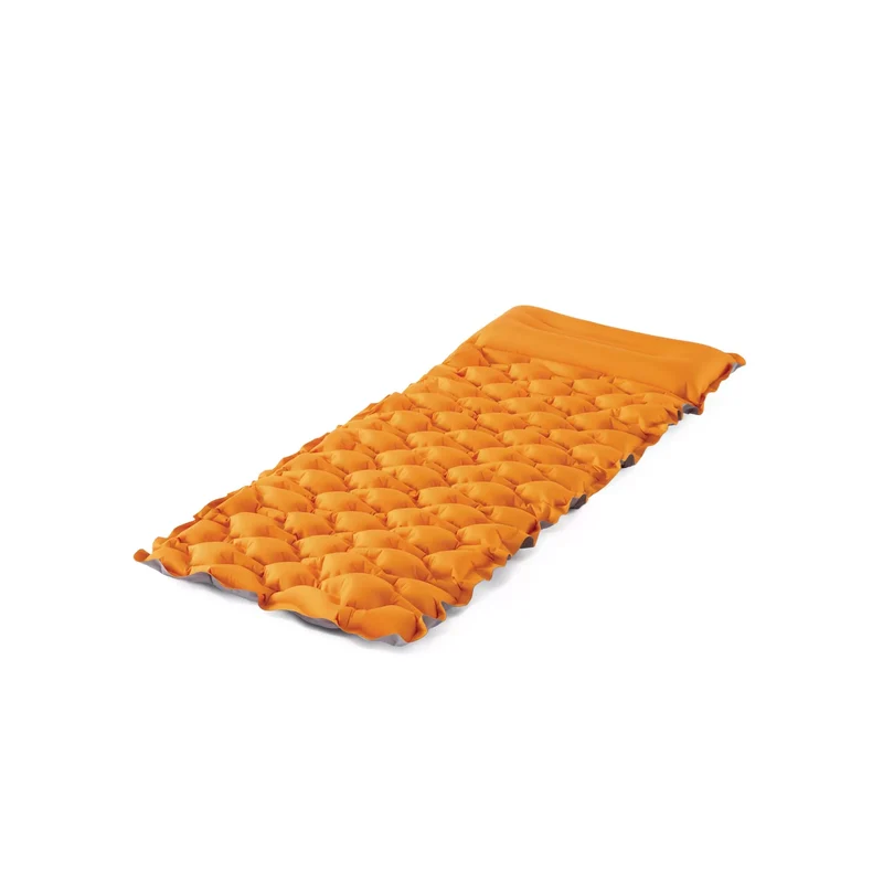 Intex Materasso Campeggio Singolo TPU Struttura Ondulata 71x191x11cm Arancione