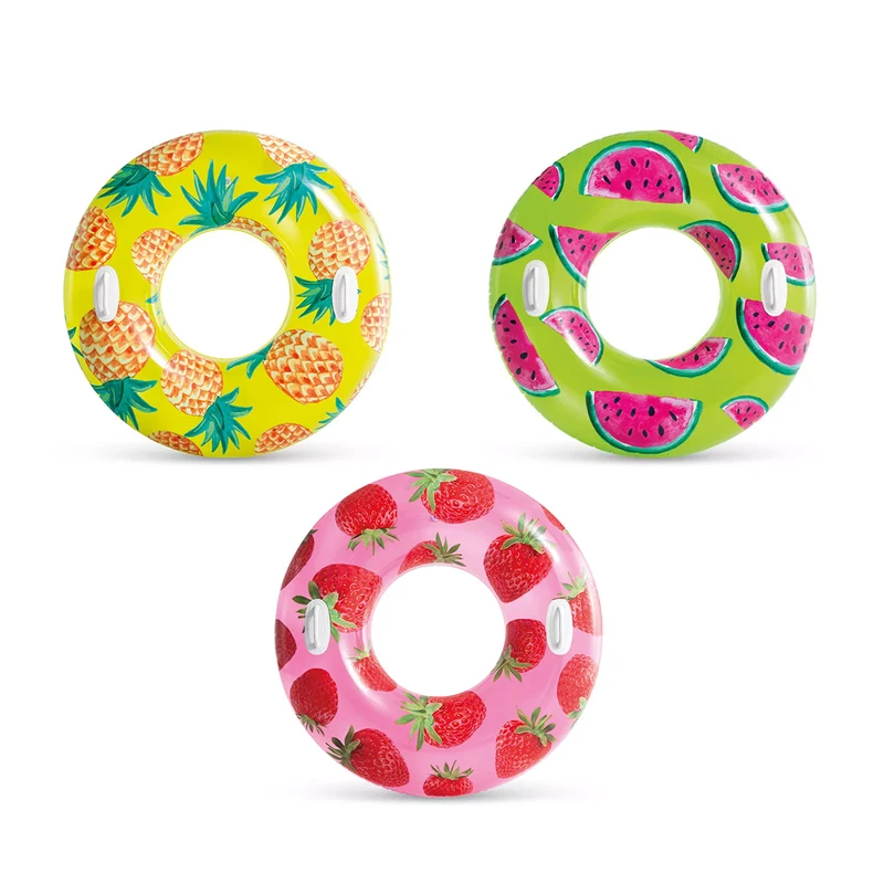 1 Ciambella Tropicale gonfiabile con Maniglie Colore Assortito