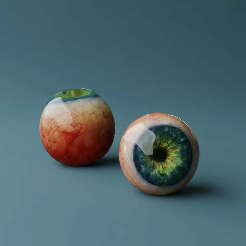 Halloween Home Decoration: Shiny Eyeball on a Three-Legged Stand for Outdoor Display