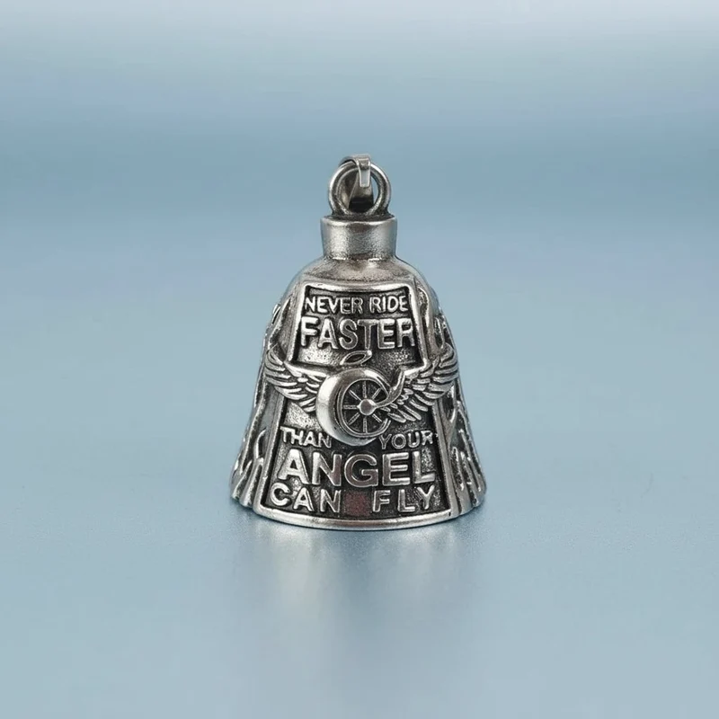 Halloween Decorative Angel Motorcycle Bell with a Scary Engraving for a Party