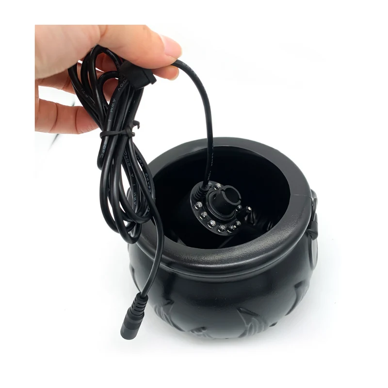 Halloween Witch’s Cauldron with Fog Generator and LED Lights for Home Decoration