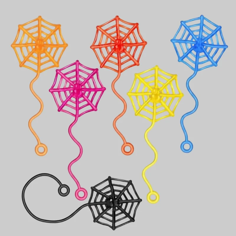 Halloween Sticky Stretchy Spider Webs, Scary Decorations for Parties and Windows, Artificial Spider Webs