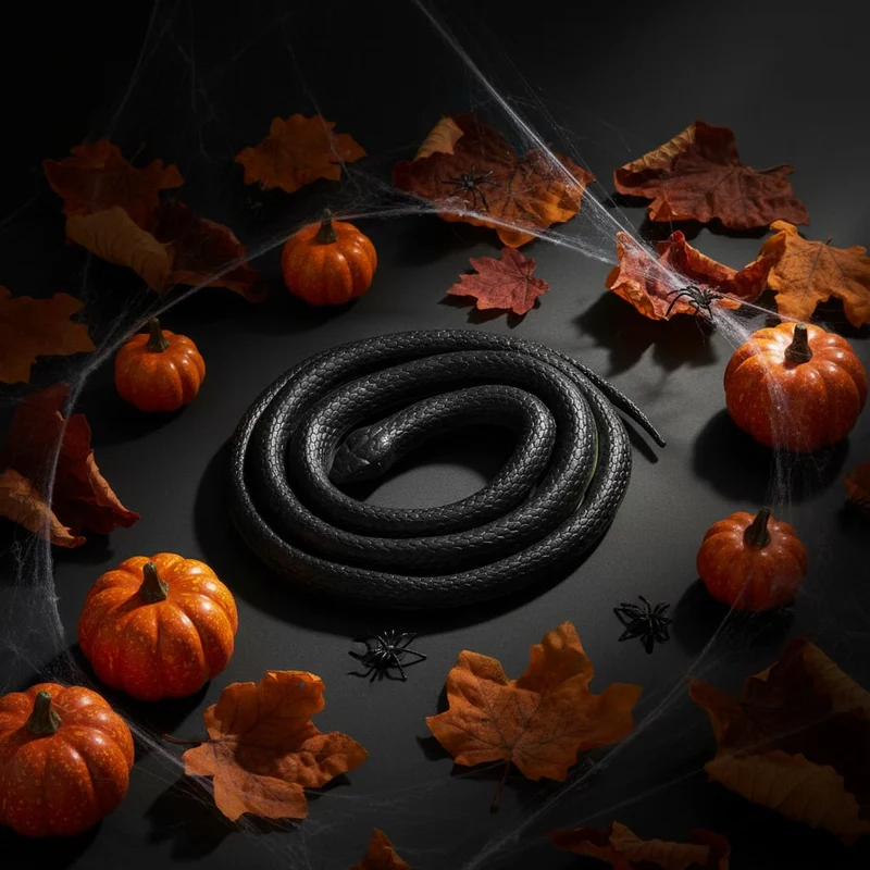 Halloween Rubber Snake Toy, Realistic Decorative Garden Prank, 130 Cm