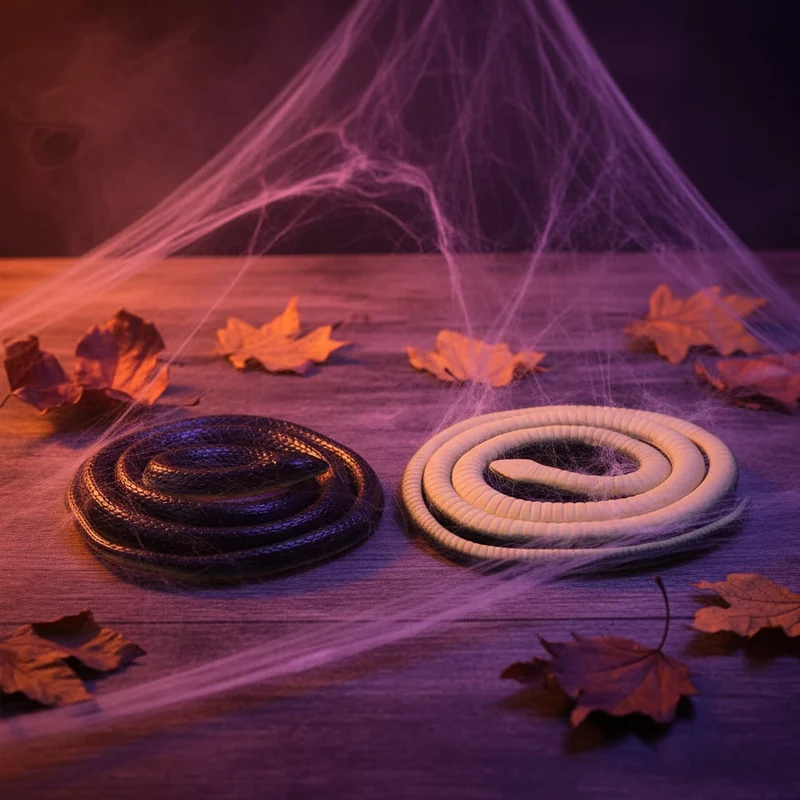 Halloween Rubber Snake Toy, Realistic Decorative Garden Prank, 130 Cm