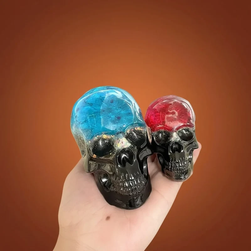 Halloween Silicone Skull Molds 3D Set of Three Sizes for Candles and Resin