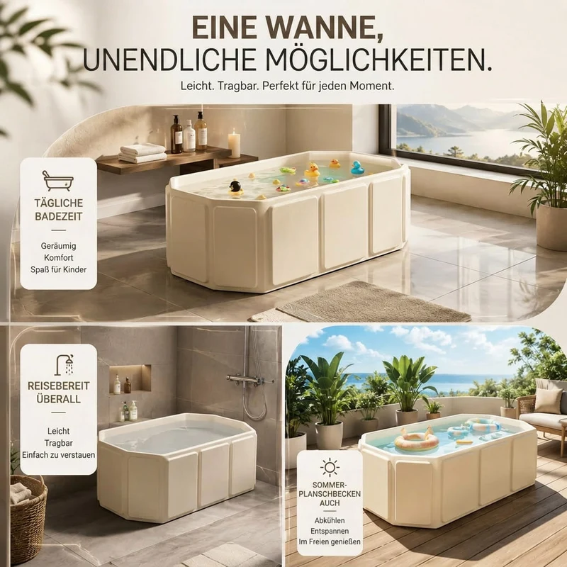 Faltbare Babybadewanne | Wannenfalt