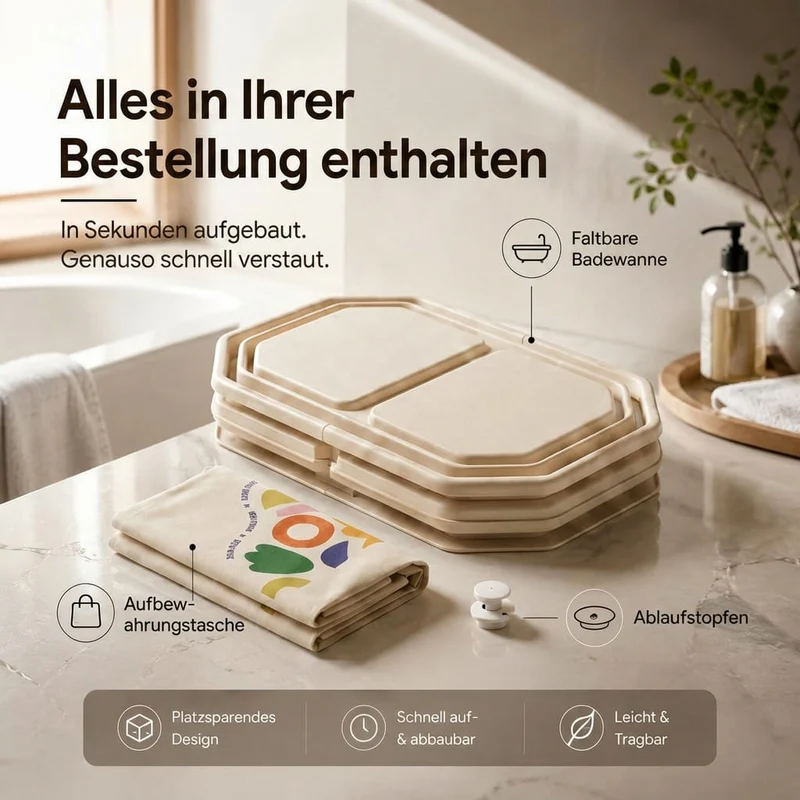 Faltbare Babybadewanne | Wannenfalt