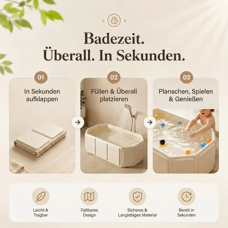 Faltbare Babybadewanne | Wannenfalt