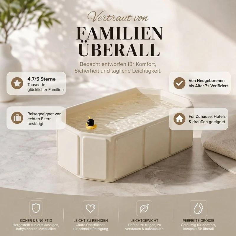 Faltbare Babybadewanne | Wannenfalt