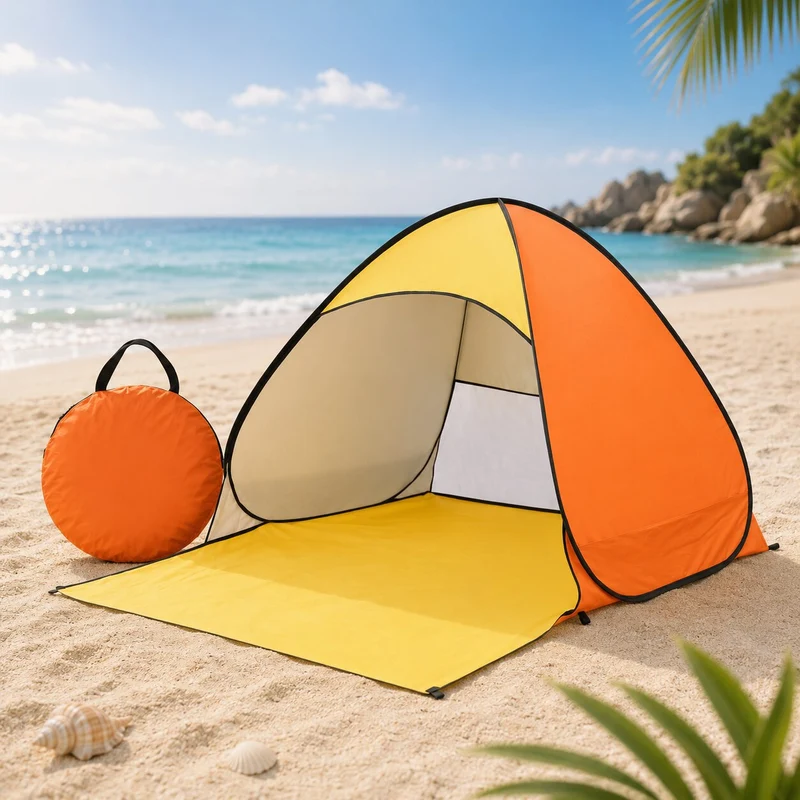 Pop Up Strandmuschel mit UV-Schutz | Strandquell